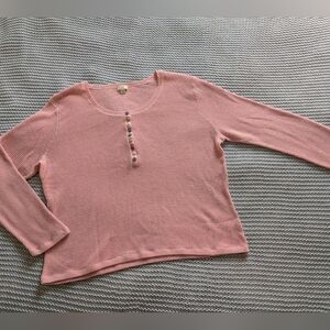VTG J.Jill Pink Thermal Top LP